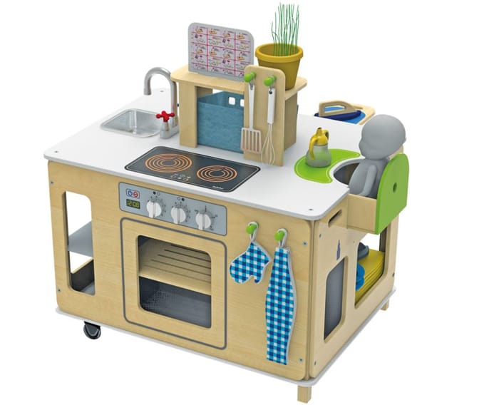 4-in-1 Play Kitchen/Household Station