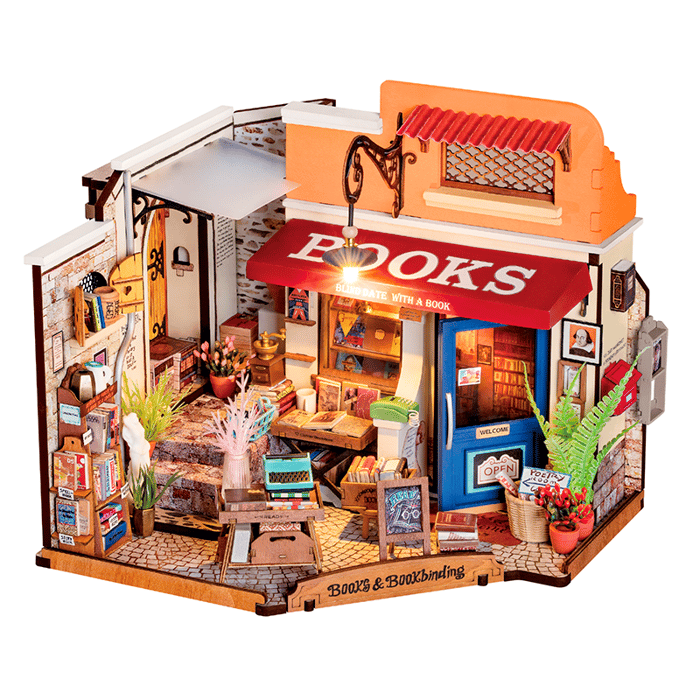 DIY Miniature House Kit - Corner Bookstore