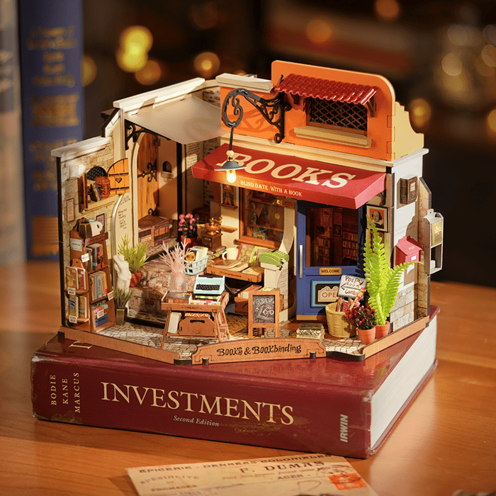 DIY Miniature House Kit - Corner Bookstore