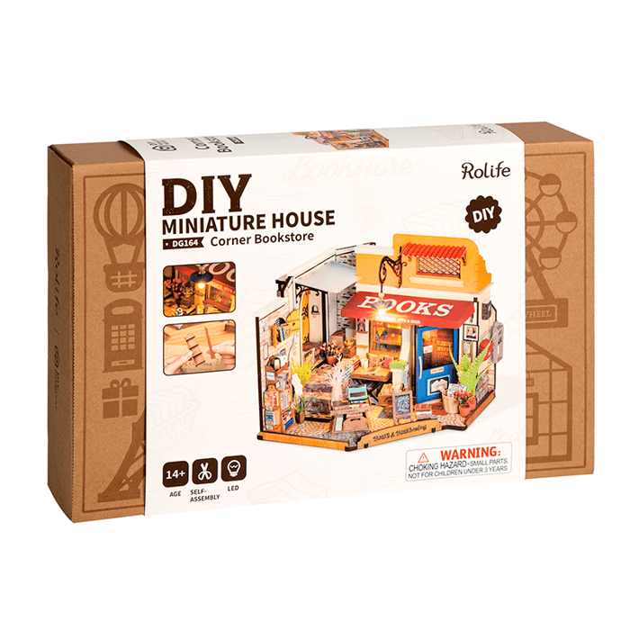 DIY Miniature House Kit - Corner Bookstore
