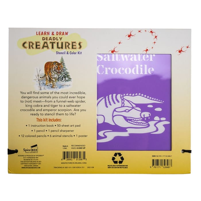 Deadly Creatures Stencil & Colour Kit