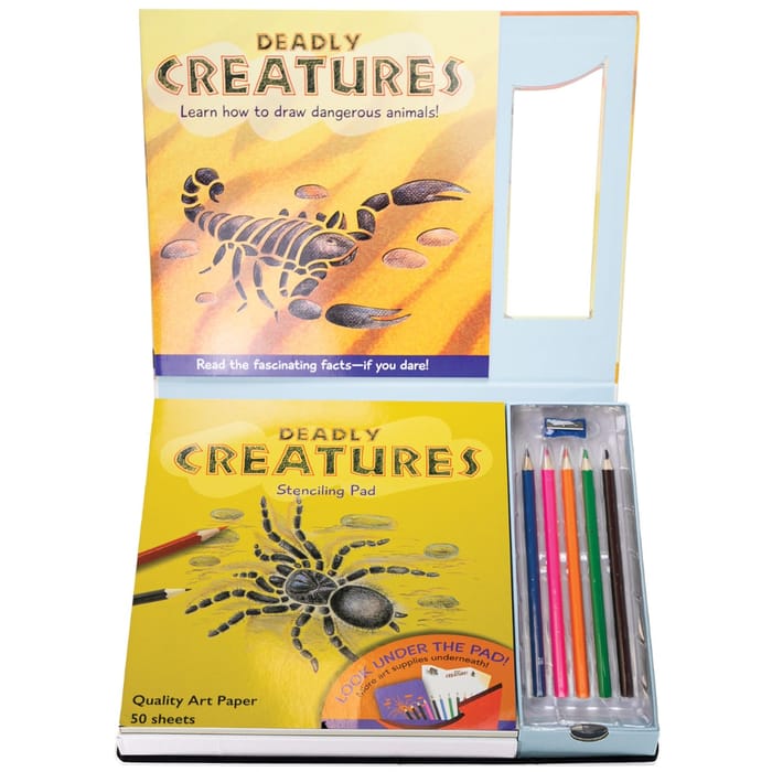 Deadly Creatures Stencil & Colour Kit