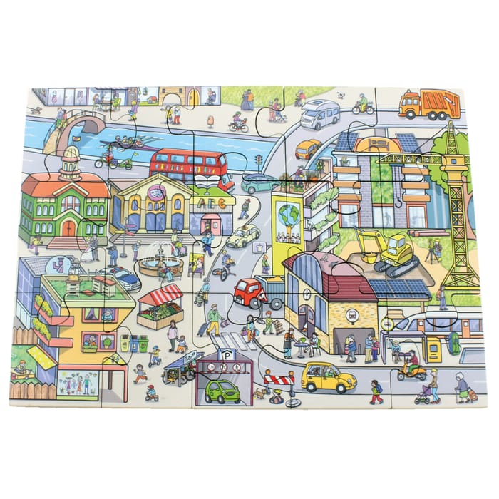 3-in-1 Floor Puzzle - City Life