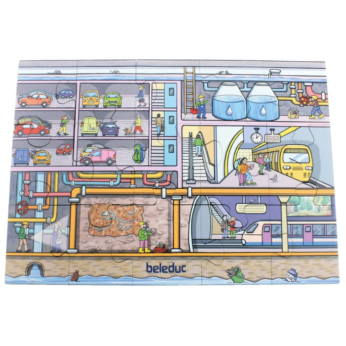 3-in-1 Floor Puzzle - City Life