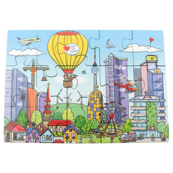 3-in-1 Floor Puzzle - City Life