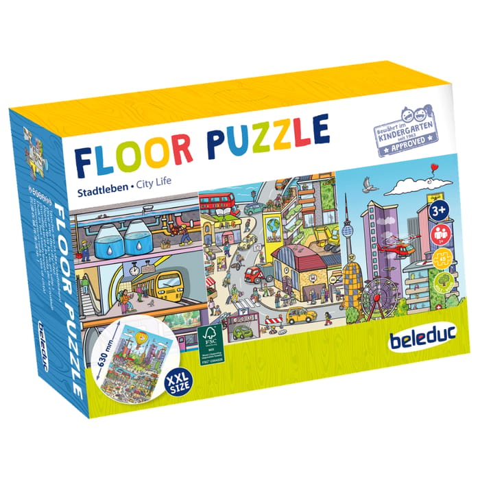 3-in-1 Floor Puzzle - City Life