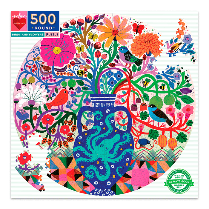 Puzzle - Birds & Flowers, 500 pcs