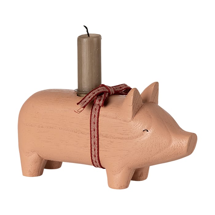 Maileg Pig Candlestick Holder - H: 9 cm