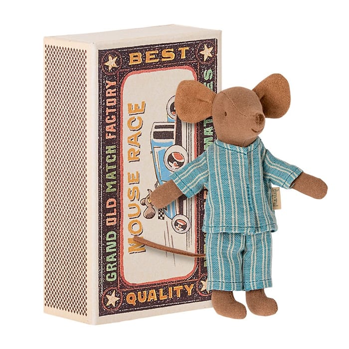Maileg Mouse in Matchbox - Big Brother (Dark)