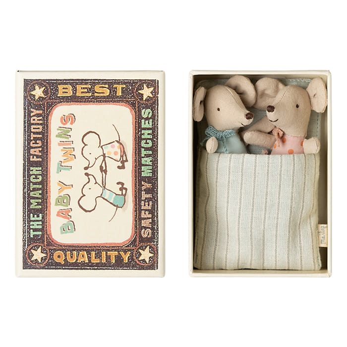 Maileg Baby Mice in Matchbox - Twins