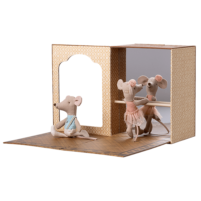 Maileg Ballet Mice Dance Studio - Sister & Brother