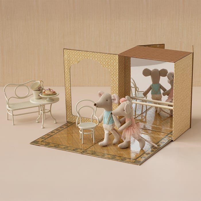 Maileg Ballet Mice Dance Studio - Sister & Brother