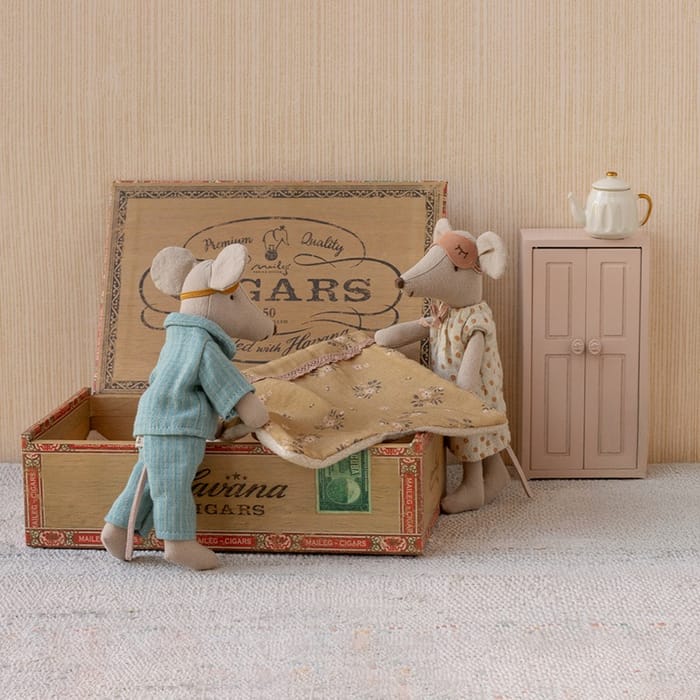 Maileg Mice in Cigar Box - Mama & Papa
