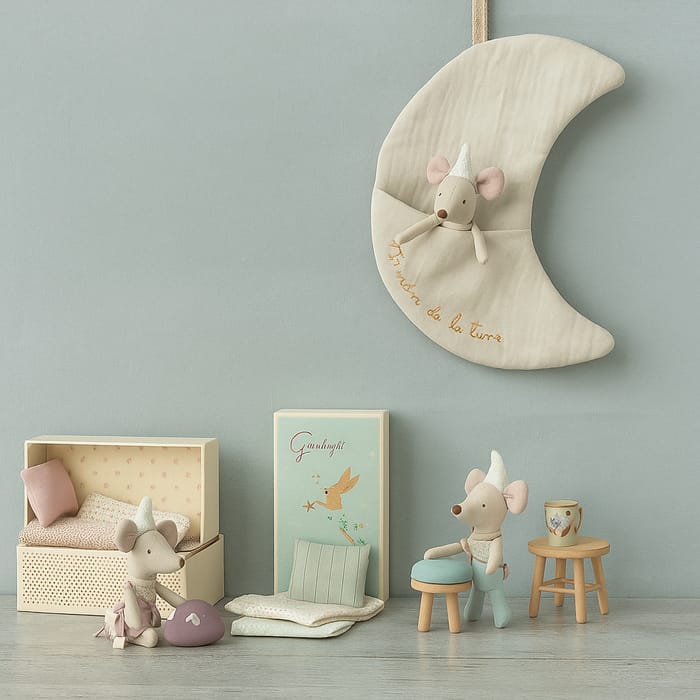 Maileg Fabric Moon Ornament with Pocket