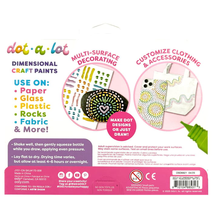 Dot-A-Lot Craft Kit - Pearlescent, 8 pcs