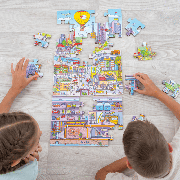 3-in-1 Floor Puzzle - City Life