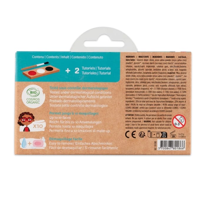 Face Paint with 3 Colours - Pirate & Ladybug