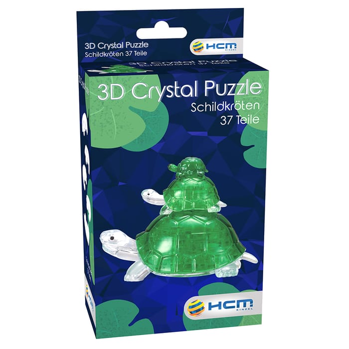 3D Crystal Puzzle - Turtles, 37 pcs