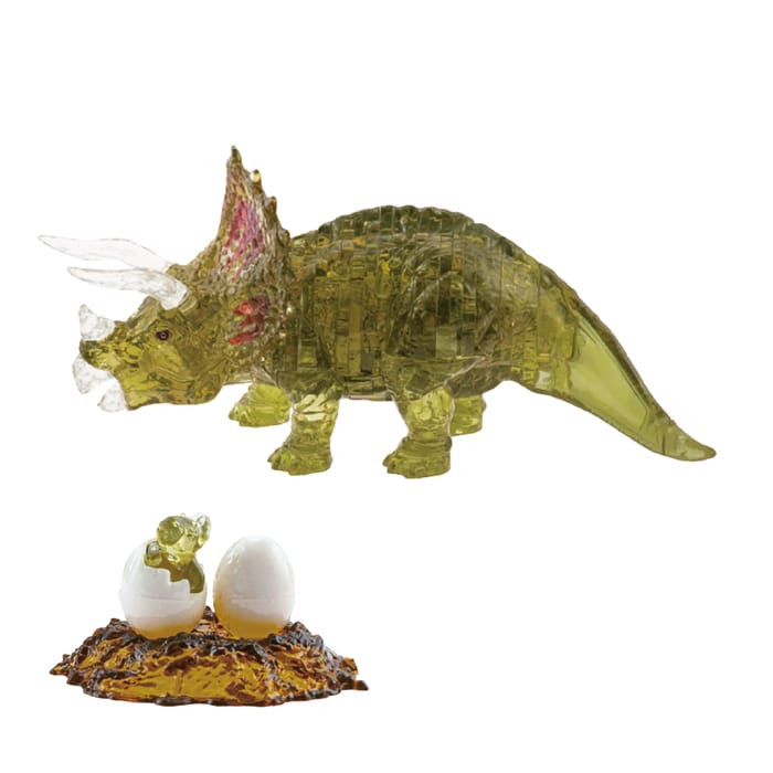 3D Crystal Puzzle - Triceratops, 61 pcs
