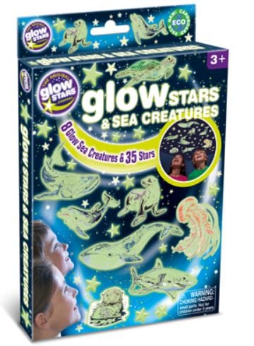 Glow in the Dark - Sea Creatures and Stars, 43 pcs