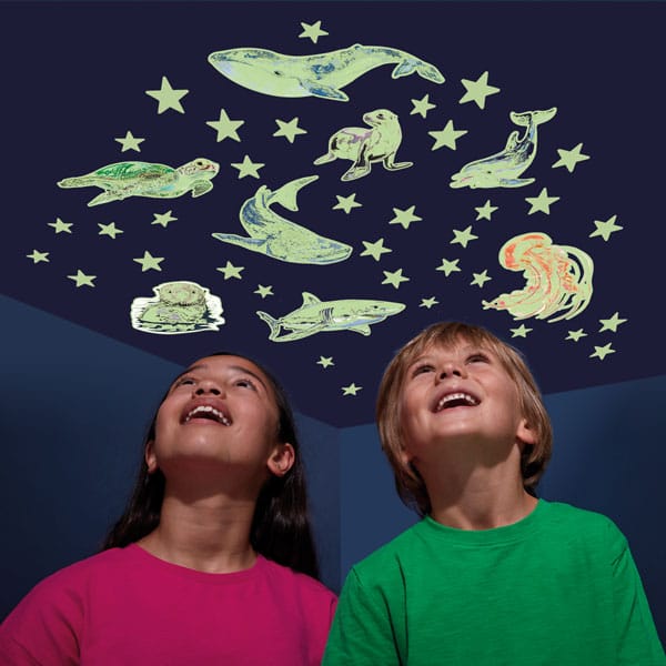 Glow in the Dark - Sea Creatures and Stars, 43 pcs