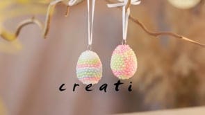 DIY Easter Craft - Pearl Clay Easter Eggs, 2 pcs