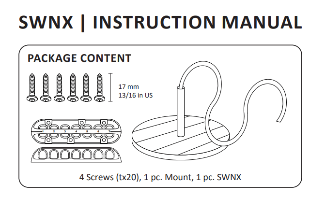 SWNX Under-Desk Foot Swing Mini - Rubber