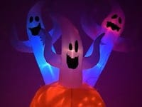 Inflatable Light-Up Halloween Pumpkin, 180 cm