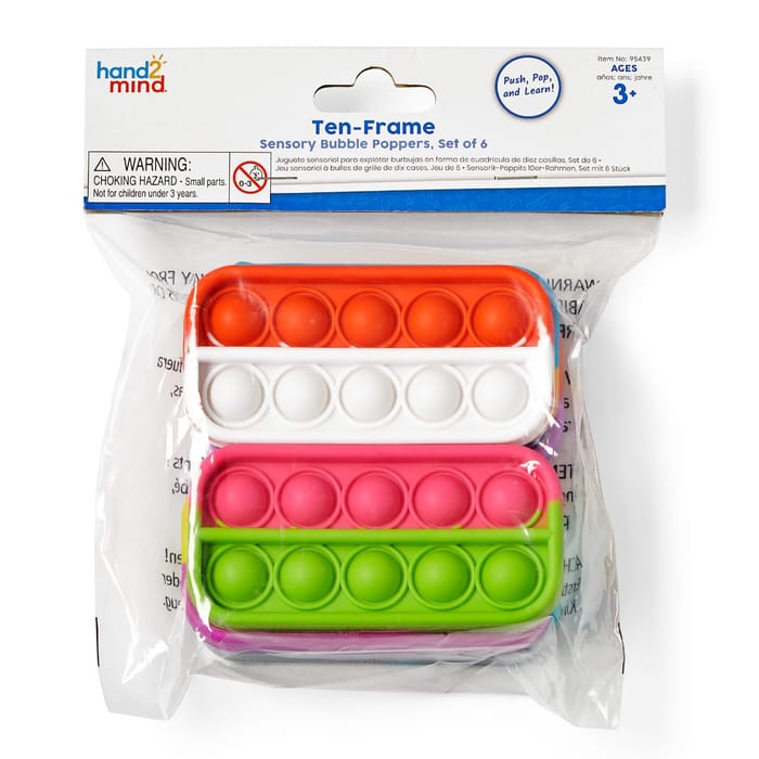 Sensory Bubble Poppers - Count to 10, Set of 6