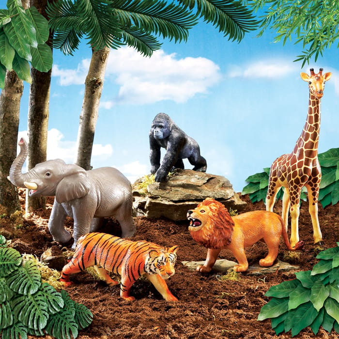 Jumbo Jungle Animals, 5 pcs