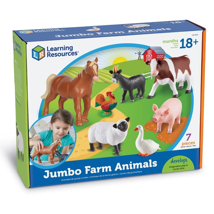 Jumbo Farm Animals, 7 pcs
