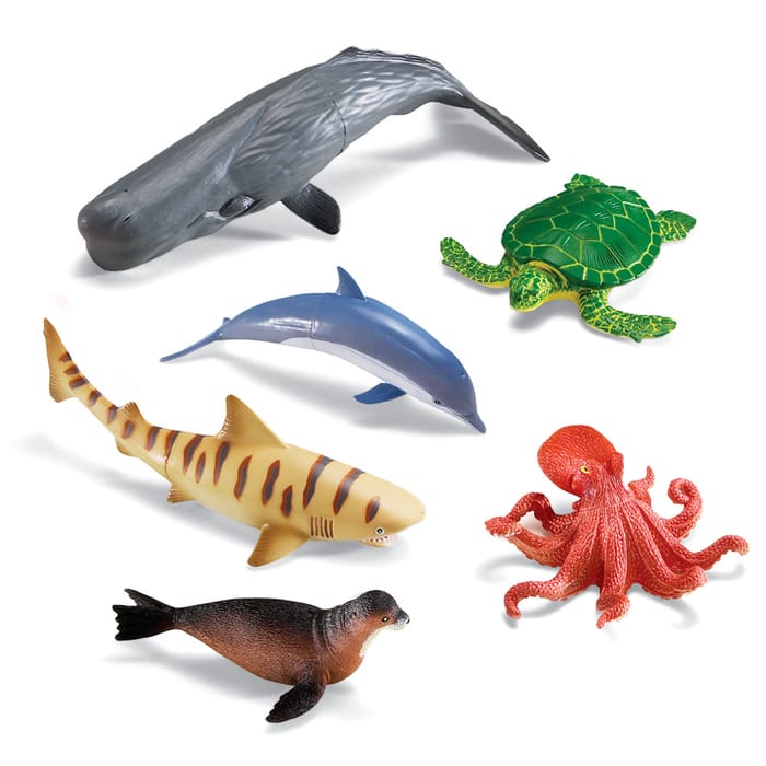 Jumbo Ocean Animals, 6 pcs