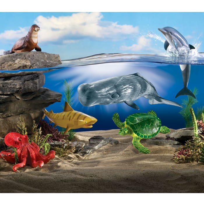 Jumbo Ocean Animals, 6 pcs