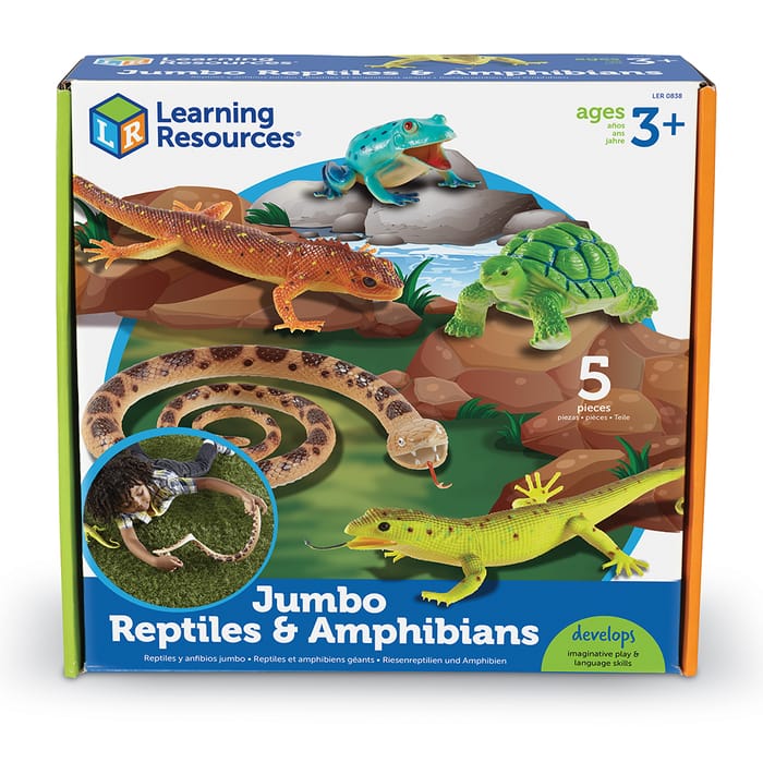 Jumbo Reptiles and Amphibians, 5 pcs