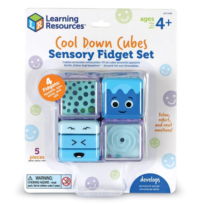 Cool Down Cubes Sensory Fidget Set, 4 pcs
