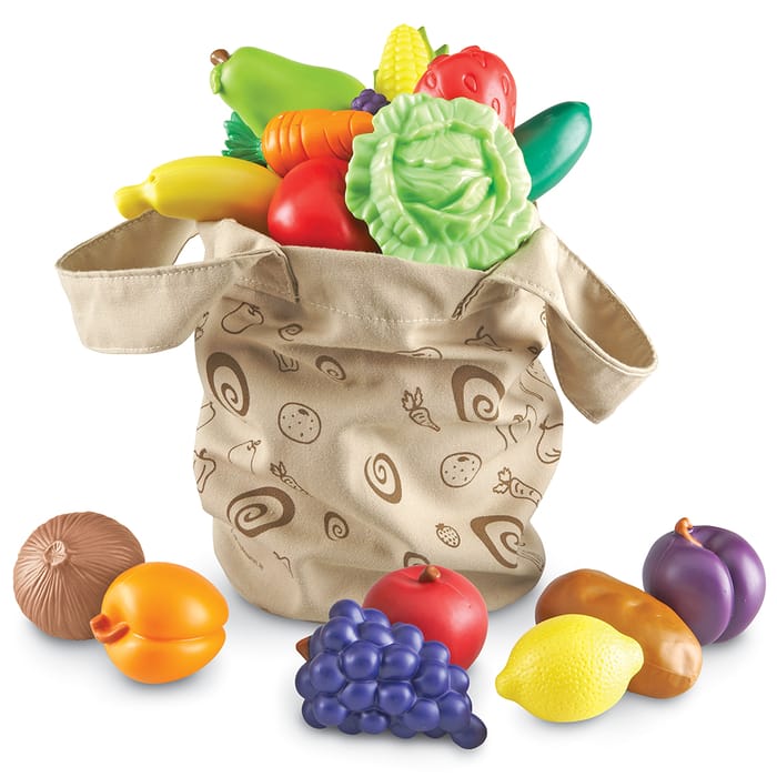 Play Food - Fruit & Veggies Tote, 16 pcs