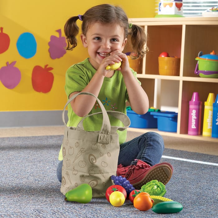 Play Food - Fruit & Veggies Tote, 16 pcs