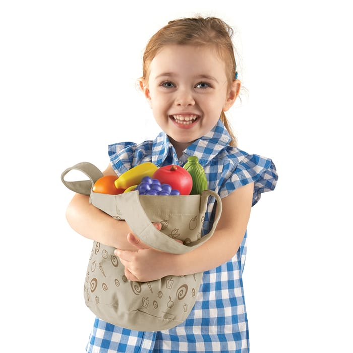 Play Food - Fruit & Veggies Tote, 16 pcs