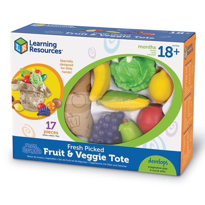 Play Food - Fruit & Veggies Tote, 16 pcs