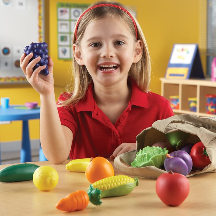 Play Food - Fruit & Veggies Tote, 16 pcs