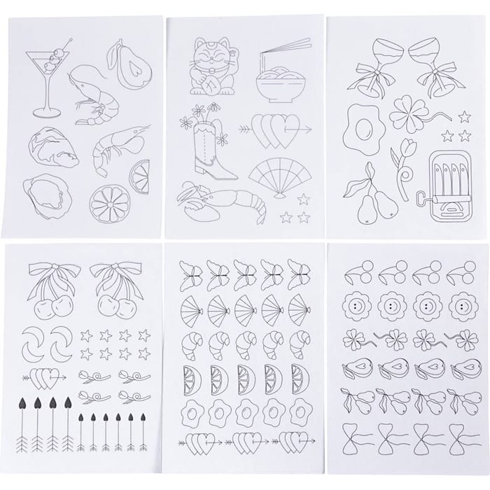 Wash-Away Embroidery Stabilizer - Designs, 6 pcs