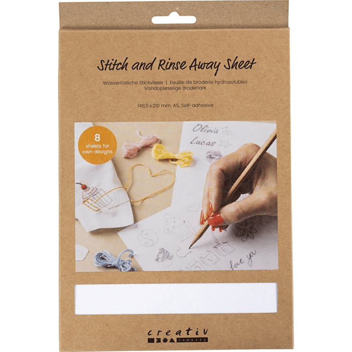 Wash-Away Embroidery Stabilizer - Blank, 6 pcs