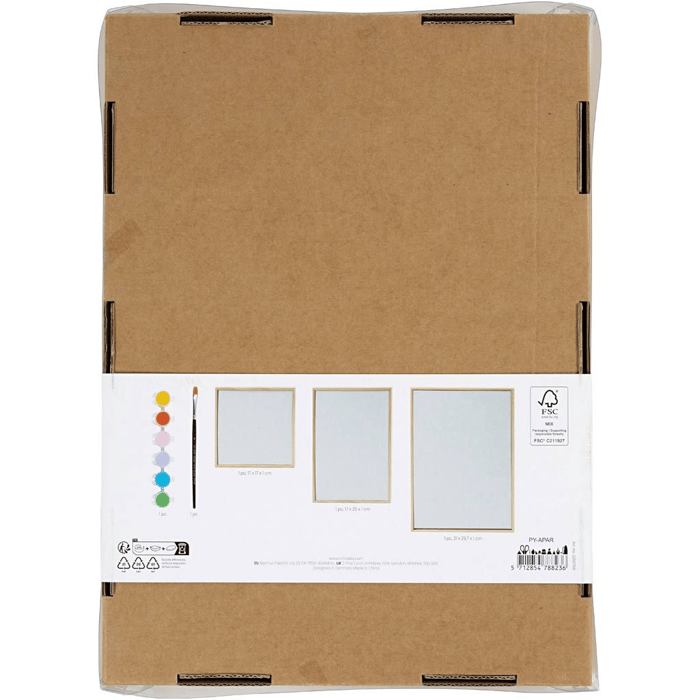 Paint Set with 3 Canvases - Colourful