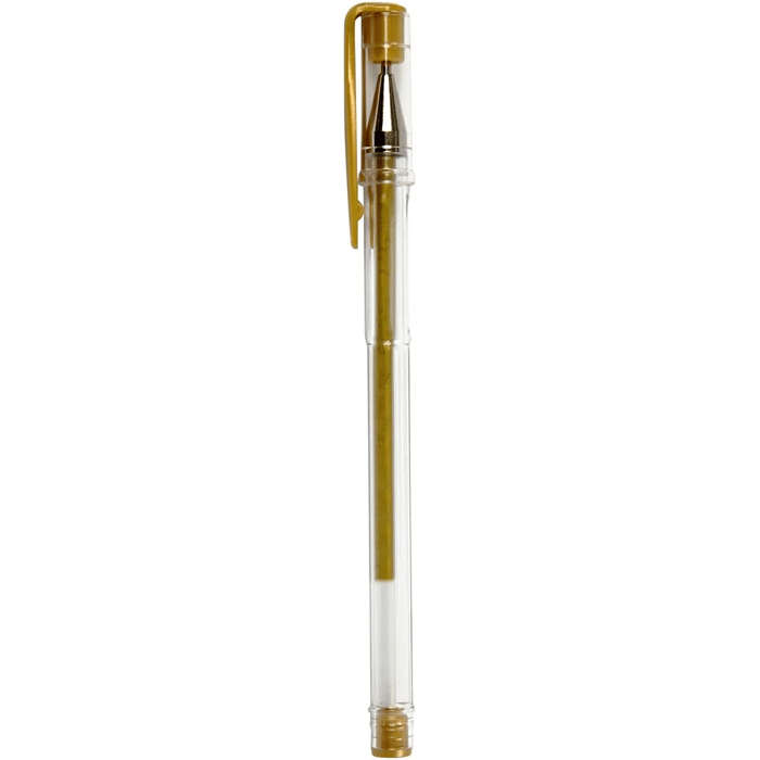 Gel Roller Pens - Gold, 6 pcs