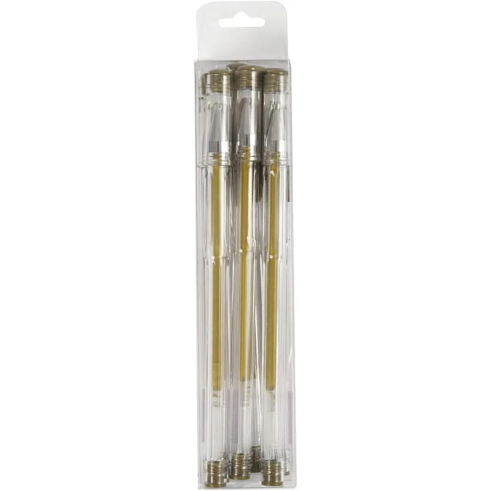 Gel Roller Pens - Gold, 6 pcs