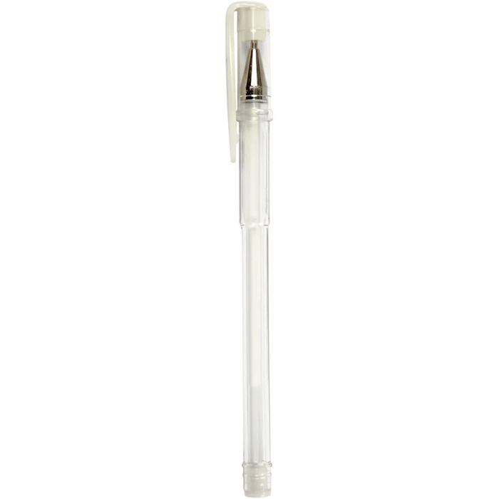 Gel Roller Pens - White, 6 pcs