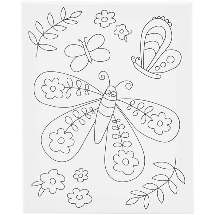 Colour-In Canvas 24x30 cm - Happy Butterfly