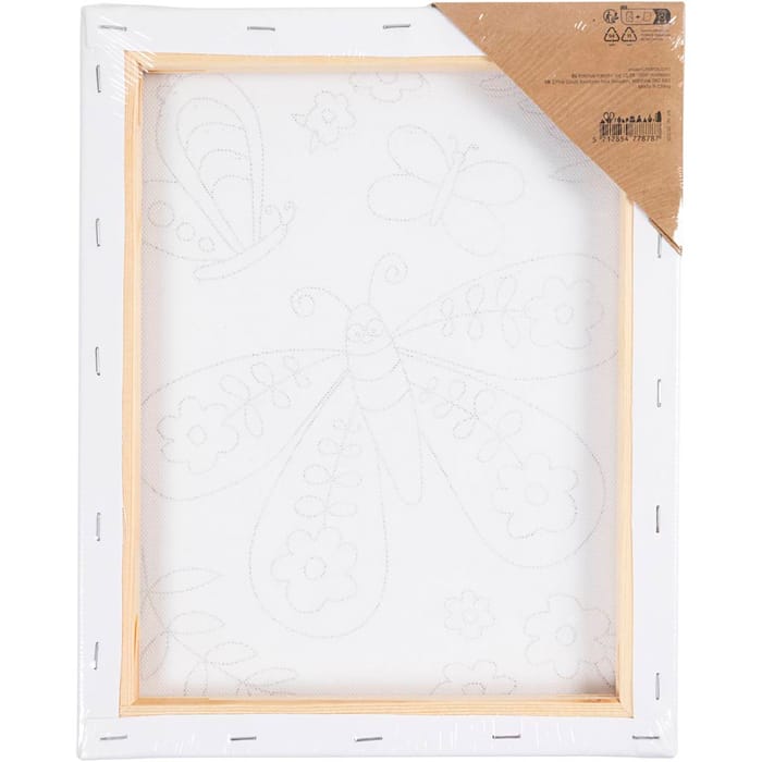 Colour-In Canvas 24x30 cm - Happy Butterfly