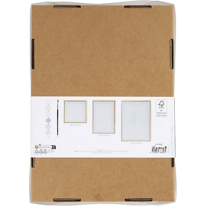 Paint Set with 3 Canvases - Pastel