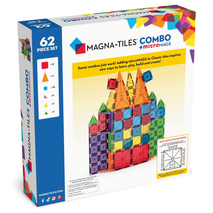 Magna-Tiles | microMAGS Combo, 62 pcs